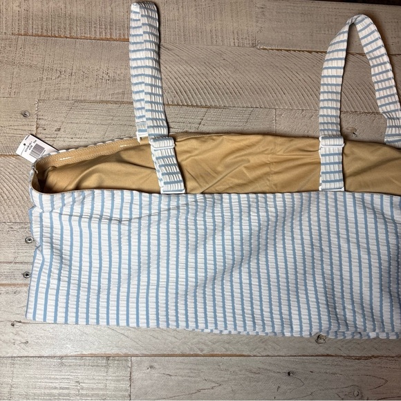 Old Navy Women's Size 4X Striped Bikini Top Adjustable Straps Blue/White NWT - Picture 11 of 16